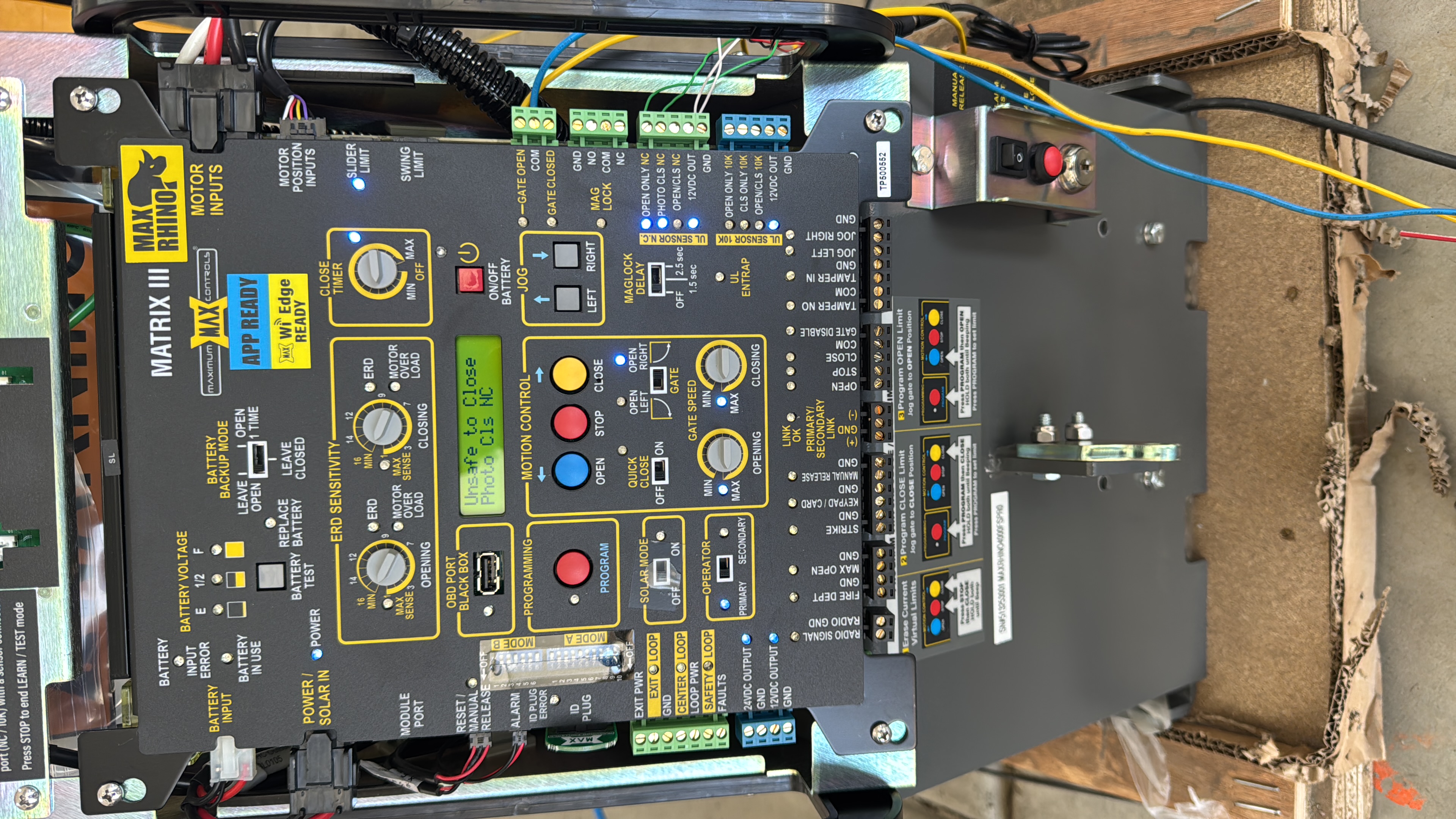 Max Rhino Matrix III gate controller